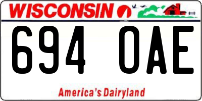 WI license plate 694OAE