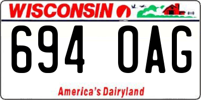 WI license plate 694OAG