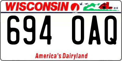 WI license plate 694OAQ