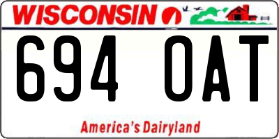 WI license plate 694OAT