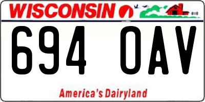 WI license plate 694OAV