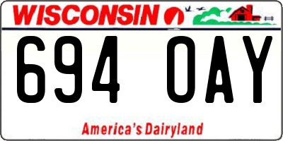 WI license plate 694OAY