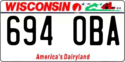WI license plate 694OBA