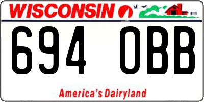 WI license plate 694OBB