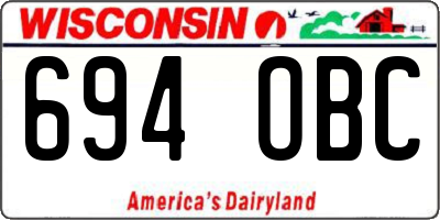 WI license plate 694OBC
