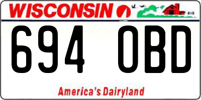 WI license plate 694OBD