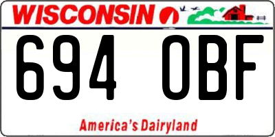 WI license plate 694OBF