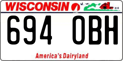 WI license plate 694OBH