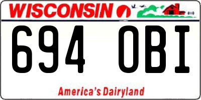 WI license plate 694OBI