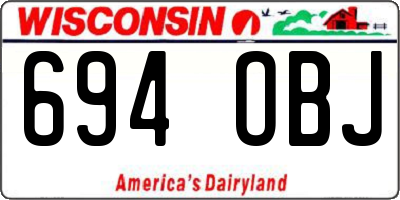 WI license plate 694OBJ