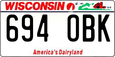 WI license plate 694OBK