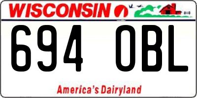WI license plate 694OBL