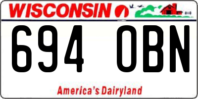 WI license plate 694OBN