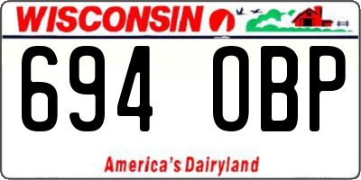 WI license plate 694OBP