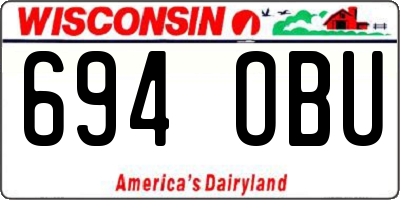 WI license plate 694OBU