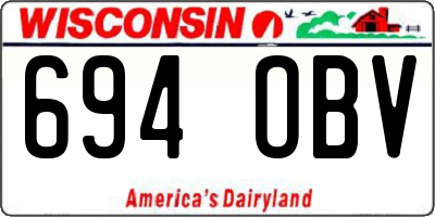 WI license plate 694OBV
