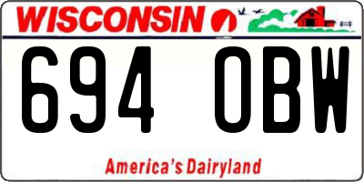 WI license plate 694OBW