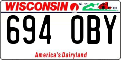 WI license plate 694OBY