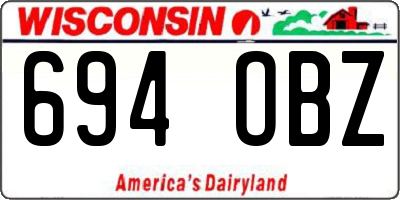 WI license plate 694OBZ