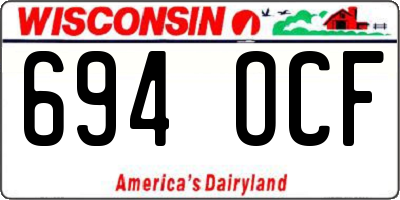 WI license plate 694OCF