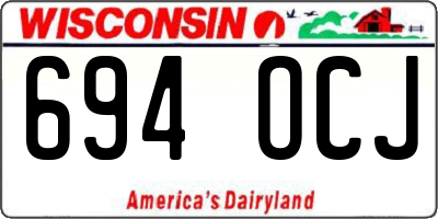 WI license plate 694OCJ