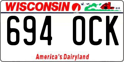 WI license plate 694OCK