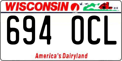 WI license plate 694OCL