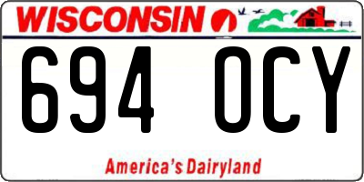 WI license plate 694OCY
