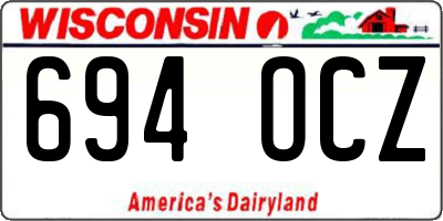 WI license plate 694OCZ