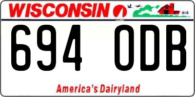 WI license plate 694ODB