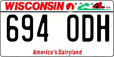 WI license plate 694ODH