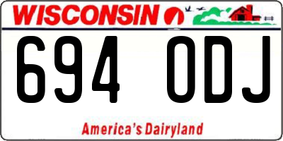 WI license plate 694ODJ