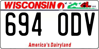 WI license plate 694ODV