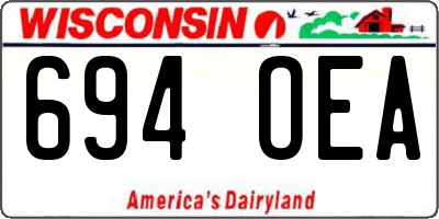 WI license plate 694OEA
