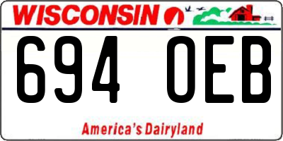 WI license plate 694OEB