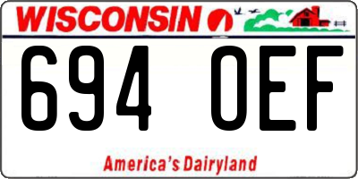WI license plate 694OEF