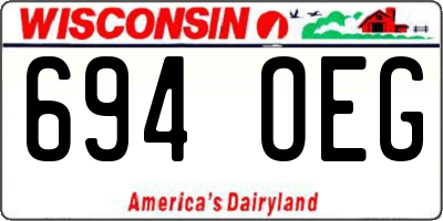 WI license plate 694OEG