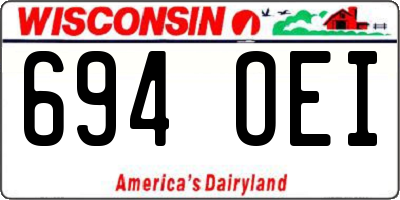 WI license plate 694OEI