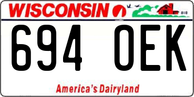 WI license plate 694OEK