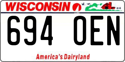 WI license plate 694OEN