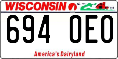 WI license plate 694OEO