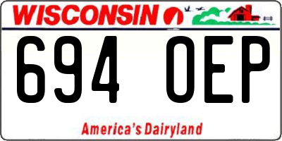WI license plate 694OEP