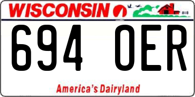 WI license plate 694OER