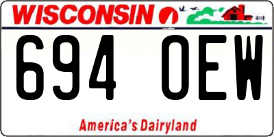 WI license plate 694OEW