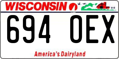 WI license plate 694OEX