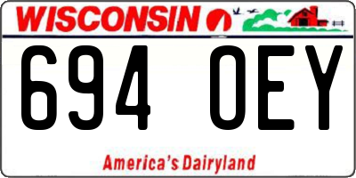 WI license plate 694OEY