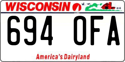 WI license plate 694OFA