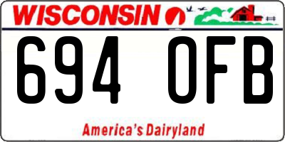 WI license plate 694OFB