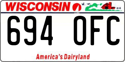 WI license plate 694OFC