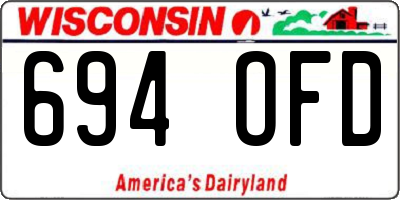 WI license plate 694OFD